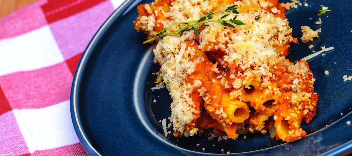 Cheesy Pumpkin Pasta Bake